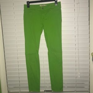 Lime Green Skinny Jeans.